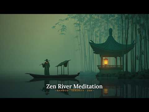 Japanese Zen - Bamboo River Music | Peaceful Flute Melodies for Meditation and Calm
