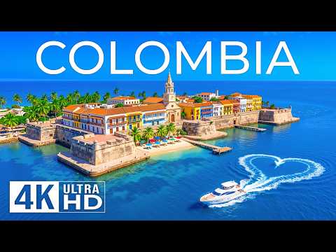 Colombia 4K Drone Footage 🇨🇴 | Cartagena, Crystal Waters & Caribbean Coastal Paradise Views