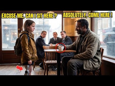 “Can I Sit Here?” One-Legged Girl Asked Black Single Dad at Busy Cafe — His Reply Made Everyone Cry