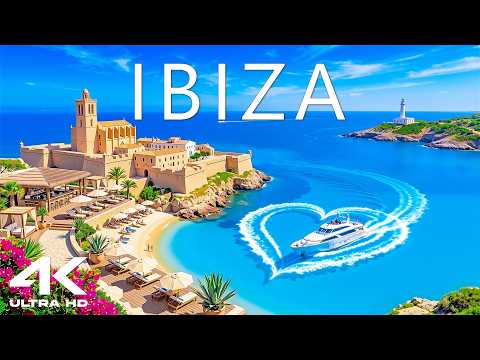 [4K] Ibiza 🇪🇸 🌊 Dalt Vila, Turquoise Coves & Mediterranean Island Paradise 🏝️ | Deep House 🎶