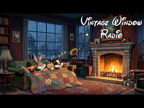 1950s Oldies Playing in Another Room | Peaceful Night of Rain & Vintage Music 🌧️📻