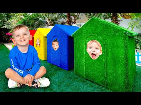 Kids build playhouses and learn to share! 🏡🌈