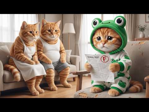 Ginger Kitten Gets a Low Score — Mama Cat Surprises Him with a Gift 🎁🐱