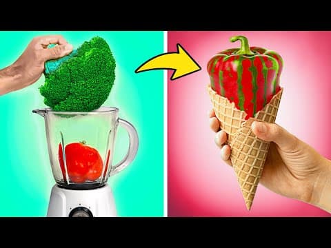 ¡Artesanía Alimentaria! Experimentos con Helados 🍧🍨🍦¡Sorpresa de Calabaza🎃, Tomates🍅 y Pimiento🫑!