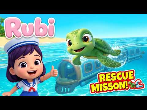 Help the Lost Baby Sea Turtle! 🐢🌊 | Rubi S3 E26 | Synkronizedkids