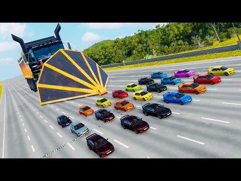 EXTREME Downhill Chases With GIANT RAM PLOW! - Complete Destruction (BeamNG Drive)