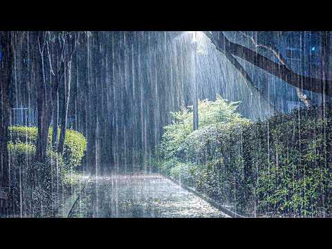 Fall Asleep As Your Head Hits the Pillow | Heavy Rain Sounds, Stress &amp; Tinnitus Relief ASMR