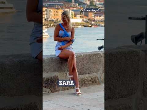 Top Zara blue dress 👗@DivaAngel #new #trending #fashion #zara #usa #top for fashion porpoises