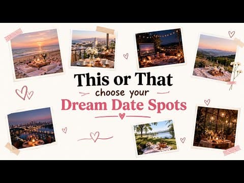 Build Your Dream Date 💕 This or That | Choose Your Dream Date Spots