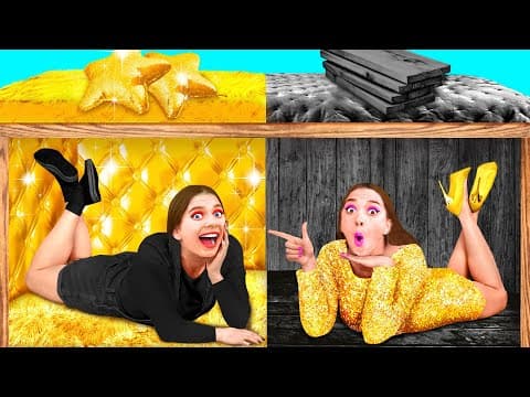 Secret Rooms Under The Bed | Rich VS Broke Prank Wars