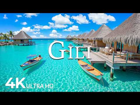 FLYING OVER GILI (4K UHD) – Soothing Music Along With Beautiful Nature Video - 4K Video ULTRA HD #5