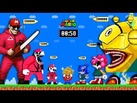 Super Mario Bros., But Team Mx Vs All Shin Sonic Tapes in SQUID GAME 3  - Who Wins?!