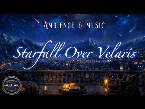 Starfall Over Velaris ✨🌙 ACOTAR Reading Ambience | Night Court Fantasy Music