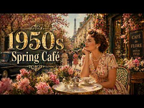 Spring in 1950s Europe 🌸 | Vintage Flower Streets & Romantic Ambience