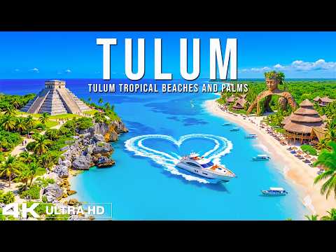 Tulum 4K Aerial Journey | Turquoise Caribbean Coast, Mayan Ruins & Deep House Vibes