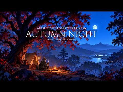 Where the Red Leaves Whisper on an Autumn Night | Relaxing Fantasy Medieval Music