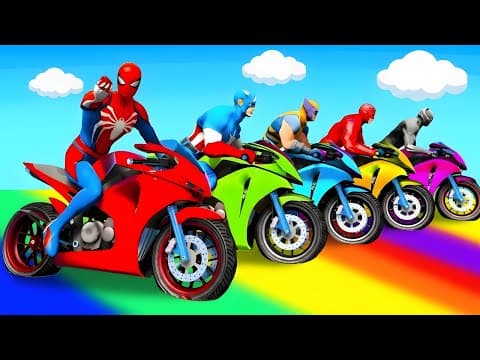 Spider-Man Rescue Batman, Venom on Rainbow Spider Bridge l Epic GTA 5 Superhero Battle with Iron man