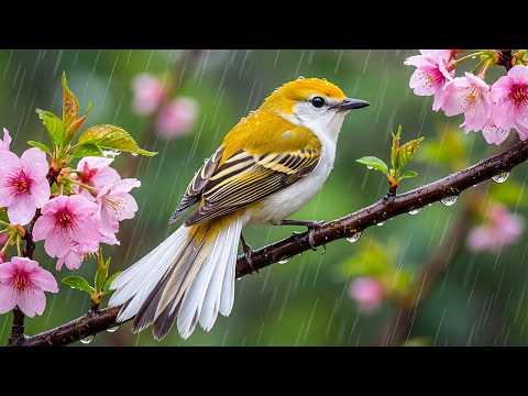 Relax Your Mind & Melt Stress Away Fast With Rain Calming Piano Music & Birds Chirping Of Rain