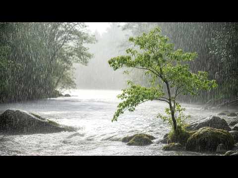 Immerse Yourself in Gentle Rain and Forest River Nature for Better Sleep