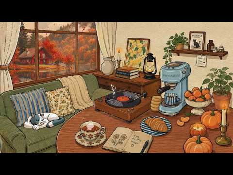 The peaceful day of October🍁☕ Lofi Autumn for Slow Days, Study & Relax