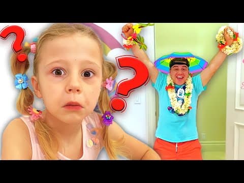 ناستيا وبابا عطلة ممتعة في شاطئ البحر! تجميع الفيديو للأطفال