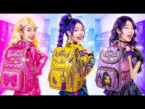 Barbie Vs Bratz Vs Rumi At School! Go To School In Our Own Unique Style