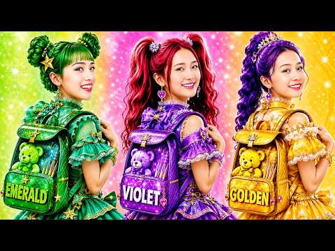 Violet Vs Golden Vs Emerald Huntrix! Rumi Vs Mira Vs Zoey At School!