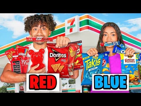 EATING GAS STATION FOOD With ONE COLOR ONLY!!