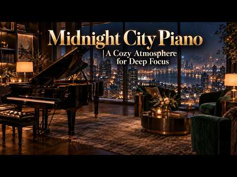 Midnight City Piano | A Cozy Atmosphere for Deep Focus