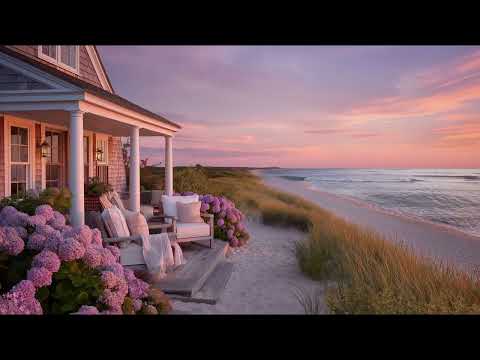 Oceanfront Beach House ASMR with Ocean Waves  | Cozy Coastal Ambience for Relaxation & Focus