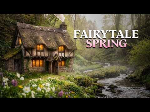 Springtime Medieval Melodies for Reading | Cozy Riverside Cottage Ambience (432Hz)
