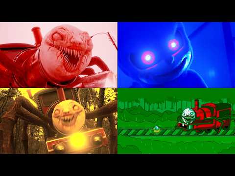 CHOO CHOO CHARLES EXE 🆚 TRAIN THOMAS EXE 🆚 CURSED THOMAS MONSTER  COFFIN DANCE SONG COVER