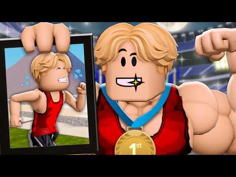 He Went From WEAK To The WORLD STRONGEST MAN! (A Roblox Movie)