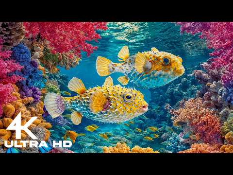 Soothing Music for Stress Relief &amp; Sleep 🐠 Exotic Tropical Fish in a Coral Reef World