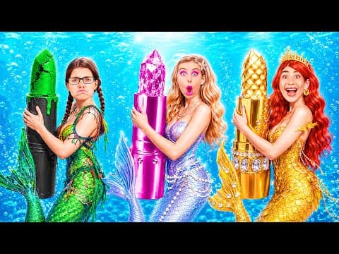 Rich vs Broke vs Giga Rich Mermaid | Crazy Challenge