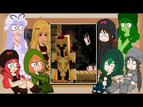 Mob girl's Minecraft react to AJTHEBOLD | Gacha reacts to HamoodeG & INCENDIUS | SCARY MOBS 👹