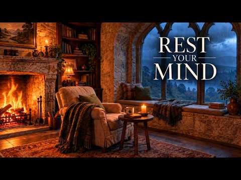 You’ve Done Enough Today | Cozy Autumn Rain & Fireplace Music