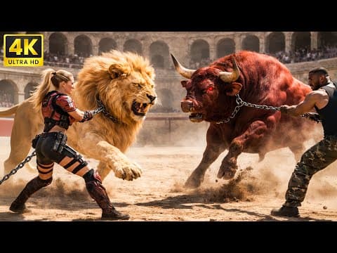 🦁 Legendary White Lion vs Red Bull | Arena Clash | Who Wins?
