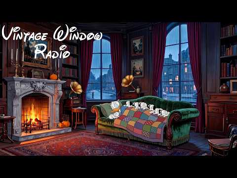 1950s Oldies Playing in Another Room on a Rainy Night | Sweet Dreams & Soft Rain 🌧️🔥