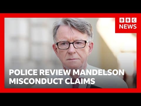 Police review Mandelson misconduct claims after Epstein emails | BBC News