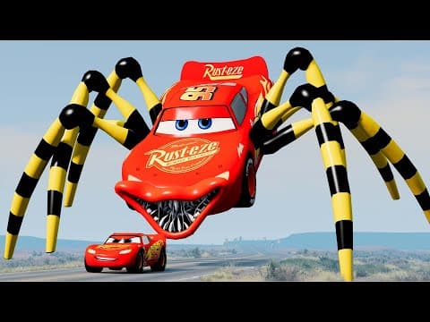 Epic escape from Lightning McQueen Eater, Sofa Eater, Mack Eater |BeamNG.Drive Compilation
