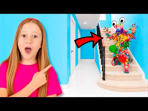 Nastya and her friends against a toy monster