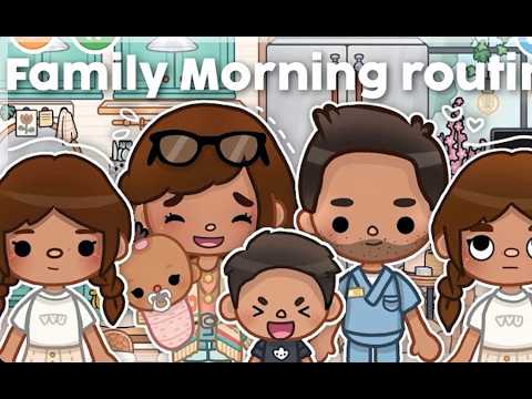 Aesthetic family Routine ( voiced by Toca Kitty) 🌸🌸🎙️