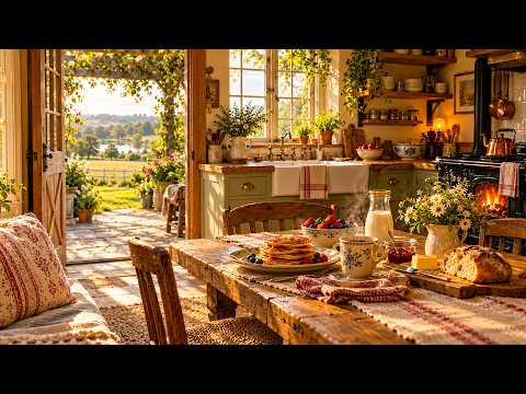 Golden Autumn Breakfast 🍁🔥 Cozy Kitchen, Breakfast & Relaxing Music Feels Like Comfort