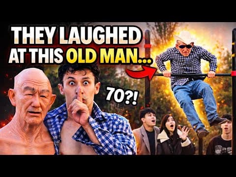 OLD MAN PRANK: 80-YEAR-OLD GRANDPA SHOCKS THE PARK WITH A 25KG CANE & CRAZY SKILLS