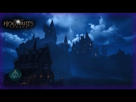 Hogwarts Legacy Castle at Night – First Person Ambient Tour 4K (Relaxing Ambience)