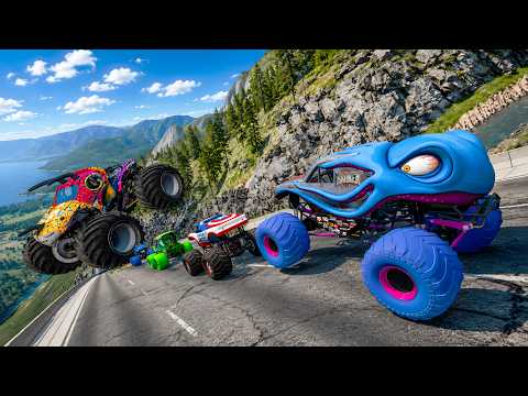 Epic High Speed Monster Truck & Super Car Jumps and Crashes #18 – BeamNG Drive | MT FreePlay