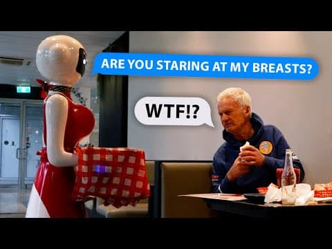 Inappropriate Robot Waitress Prank!