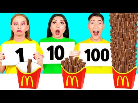 100 Layer Food Challenge | Funny Challenges