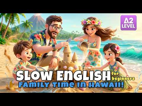 Family Travel To Hawaii | Easy English Listening Story For Beginners (A1 - A2 Level)
